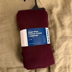 Old Navy Women’s Maroon Fleece-Lined Leggings